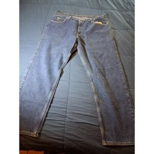 Wrangler Mens 40x32 Authentic Straight Leg Regular Fit‎ Denim Blue Jeans Pants